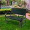 Costway Outdoor Patio Swing Porch Rocker Glider Bench Loveseat Garden Seat Steel New Borwn/Green